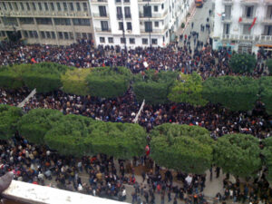 การปฏิวัติของประชาชน! 7 Tunisia Unrest VOA Tunis 14 Jan 2011 2
